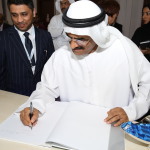 His Excellency Dr.\ Abdulla Bilhaif Al-Nuaimi Minister of Public Works with Eng. Baydaq Aljazaeri the chairman of JAK